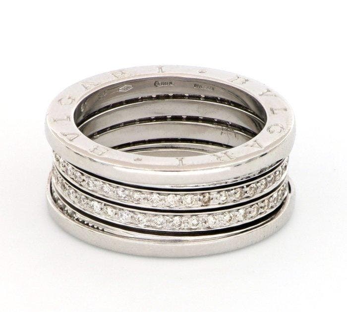 Bvlgari - Bague - B.zero 1 - 18 carats Or blanc - 1.00ct., Bijoux, Sacs & Beauté, Bagues