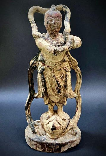Boeddhistische objecten - Grote antieke Chinese, Antiek en Kunst