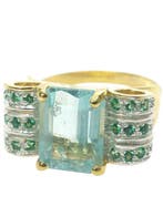 Zonder minimumprijs - Ring - 9 kt. Zilver, Geel goud, Nieuw