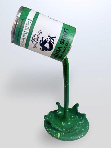 Nuse - LV Paint Can Río Green, Antiquités & Art