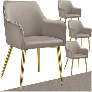 Eetkamerstoel Avane, fluweellook, gestoffeerd, Verzenden, Nieuw