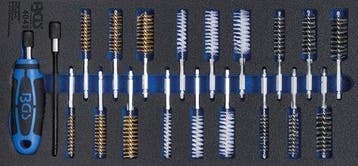 Bgs Technic Gereedschapsbakje 1/3: Borstelassortiment 20 del, Verzenden, Nieuw