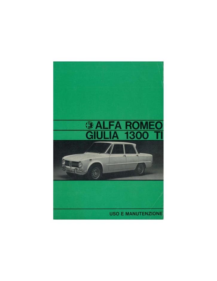 1970 ALFA ROMEO GIULIA 1300 TI INSTRUCTIEBOEKJE ITALIAANS, Auto diversen, Handleidingen en Instructieboekjes, Ophalen of Verzenden