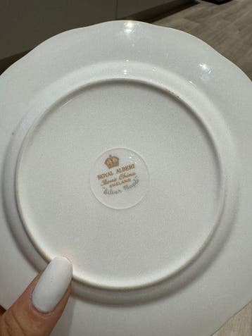 Royal Albert - Soucoupe (6) - Érable argenté - Porcelaine, Antiek en Kunst