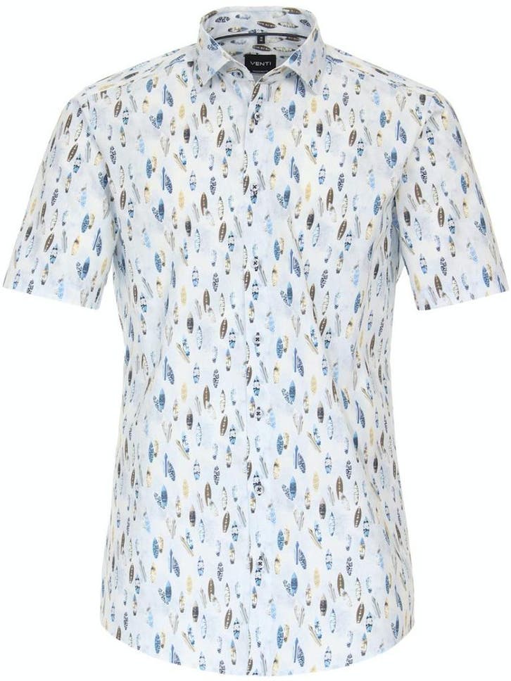 Venti Overhemd Korte Mouw Met Surfboards Kent Kraag Modern, Kleding | Heren, T-shirts, Verzenden