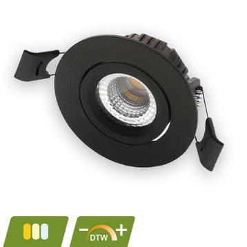 LED INBOUWSPOT | POLLUX | SLIM-FIT | 5W | DIM2WARM | ZWART, Huis en Inrichting, Lampen | Spots, Verzenden, Nieuw