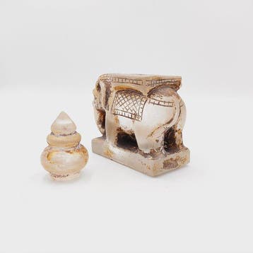 Oud-Indochinese Bergkristal Olifant-relikwiehouder Altaar, Antiek en Kunst