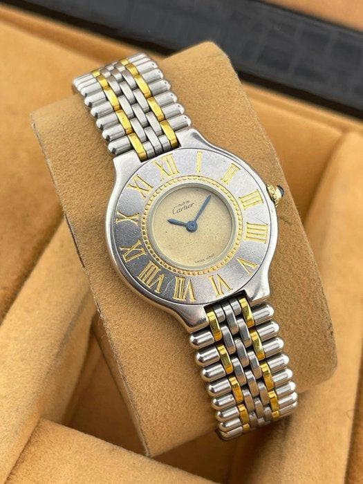 Cartier - Must de Cartier 21 - Dames - 1996, Handtassen en Accessoires, Horloges | Heren