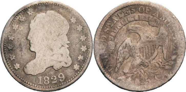 1/2 Dime (5 Cent) 1829 Vereinigte Staaten von Amerika, Postzegels en Munten, Munten | Amerika, Verzenden