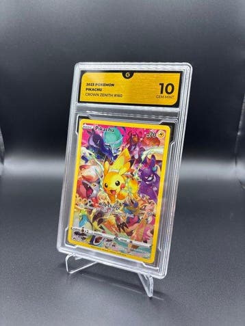 Pokémon - 1 Graded card - Pikachu #160 Crown Zenith Full art, Nieuw