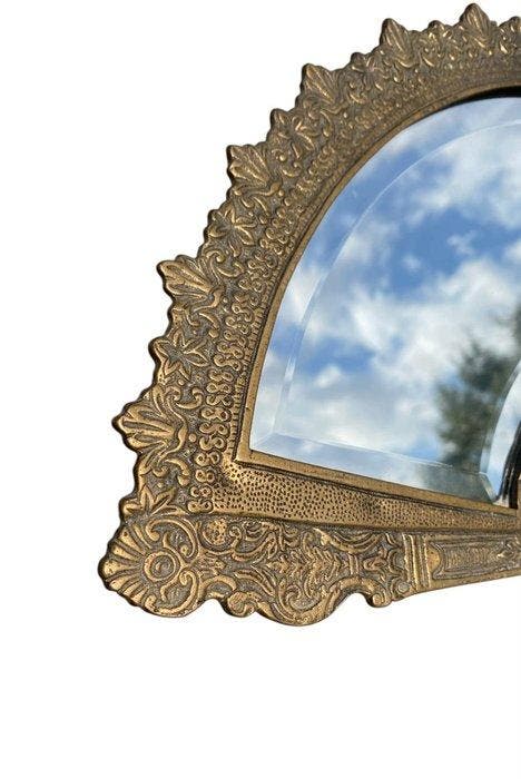 Spiegel - Messing, Glas, Antiek en Kunst, Curiosa en Brocante