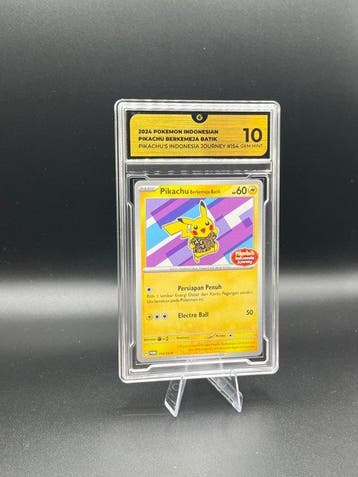 Pokémon - 1 Graded card Pikachu Batik 154 Promo card - GG 10