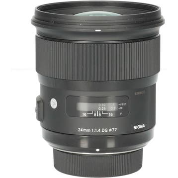 Tweedehands Sigma 24mm f/1.4 DG HSM Art Nikon CM0043, Ophalen of Verzenden, Gebruikt, Overige typen