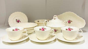 Spode - William Billingsley - Drinkservies - Billingsley, Antiek en Kunst