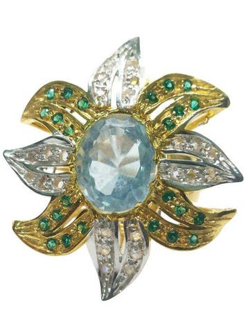 Sans prix de réserve - Bague - 9 carats Argent, Or jaune