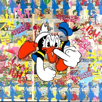 Koen Betjes (1992) - Rebellious Donald x Banksy (canvas incl