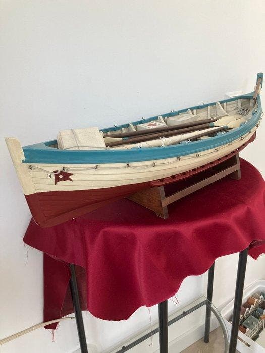 Maritieme objecten - Reddingsboot NR-14 - Hout- reddingsboot, Antiquités & Art, Curiosités & Brocante