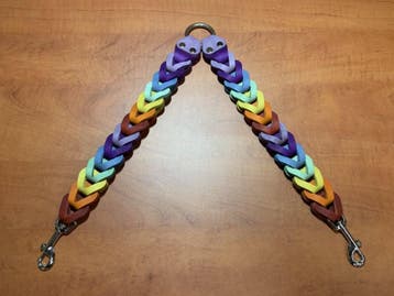 Leren duo honden riem Rainbow, Ophalen of Verzenden, Nieuw