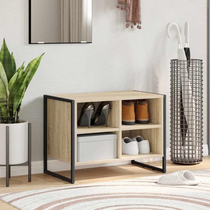 vidaXL Schoenenkast met opslag Sonoma 60 x 35 x 44 cm, Huis en Inrichting, Kasten | Schoenenkasten, Nieuw, Verzenden