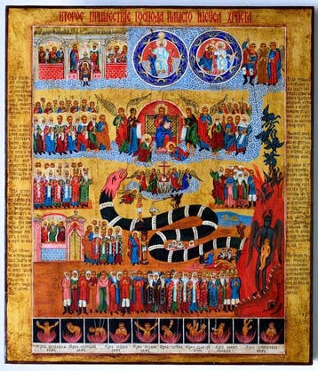 Icoon - Russische orthodoxe icoon Laatste Oordeel 37 x 31