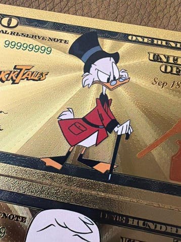 Verenigde Staten. 100 Dollars Dagobert Duck und Tick