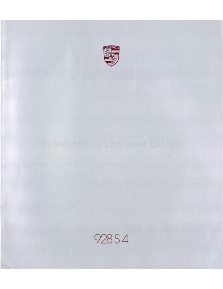 1987 PORSCHE 928 S4 BROCHURE ENGELS, Boeken, Auto's | Folders en Tijdschriften, Ophalen of Verzenden