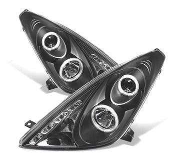 PHARES TOYOTA CELICA 01-07 ANGEL EYES  FOND NOIR, Autos : Pièces & Accessoires, Verzenden