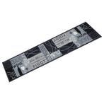 vidaXL Keukenmat wasbaar wijnprint 60x300 cm fluweel grijs, Verzenden, Nieuw