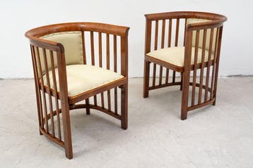 J.&J. Kohn - Josef Hoffmann - Fauteuil (2) - Beuken