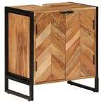 vidaXL Badkamerkast 55x35x60 cm massief acaciahout en ijzer, Verzenden