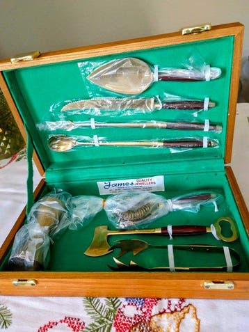 Vintage Thailand Servier- & Bar-Besteckset (8 Teile) –