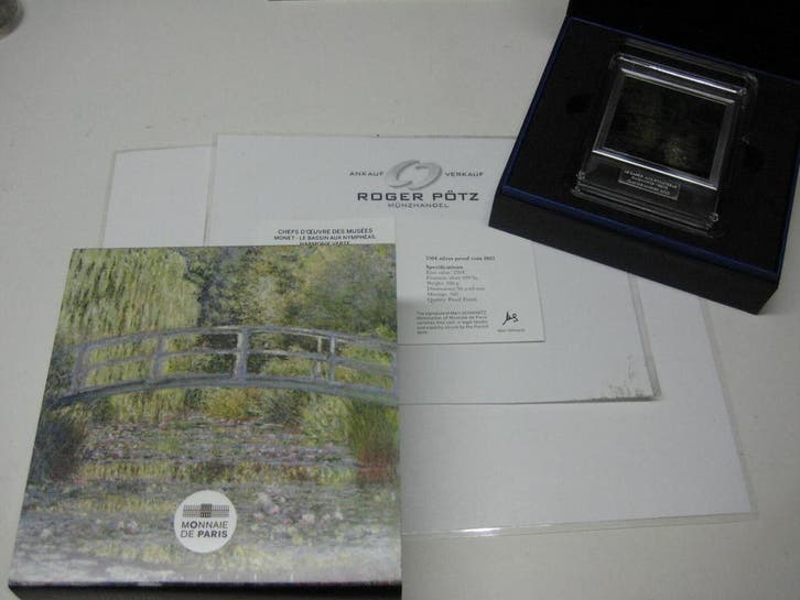 Frankreich 250 Euro 1/2 kg zilver coloriert 2022 Claude M..., Postzegels en Munten, Munten | Europa | Euromunten, België, Verzenden