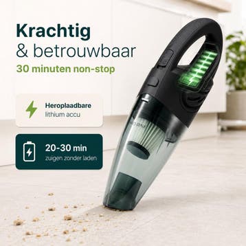 Kruimeldief Snoerloos - Handstofzuiger met 5 opzetstukken, Verzenden, Zo goed als nieuw, Kruimeldief