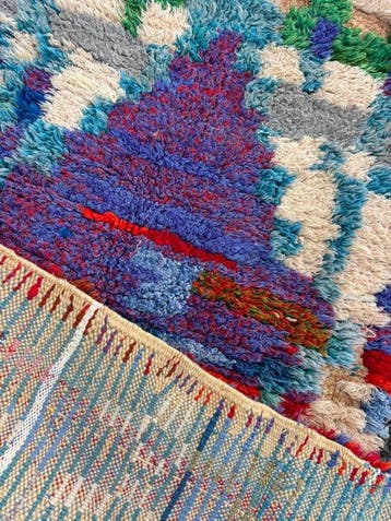 Tapis berbère marocain Boucherouite vintage - Tapis - 150 cm, Maison & Meubles, Ameublement | Tapis & Moquettes