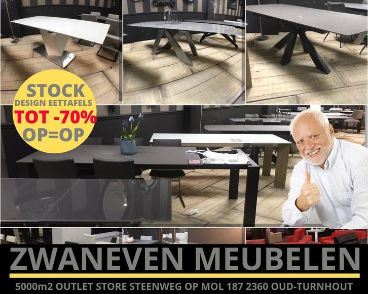 MEGA STOCKVERKOOP partij design eettafels tot -70% OP=OP, Maison & Meubles, Tables | Tables à manger