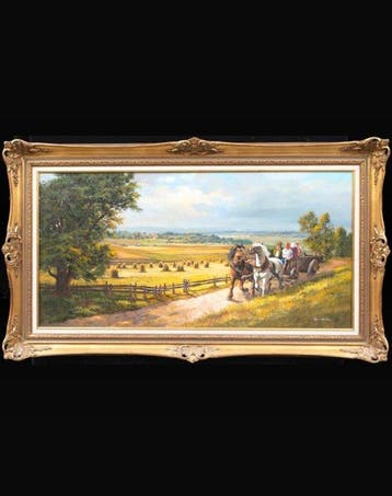 Europese school (XX) - Journy through countryside, Antiek en Kunst
