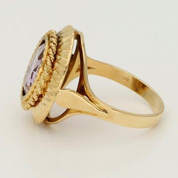Bague - 14 carats Or jaune - améthyste, Nieuw