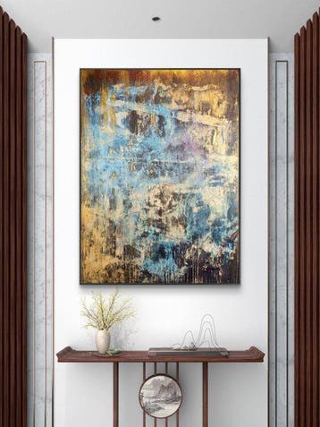 Jana Noldin - Abstract Painting #Reflections on the cliff