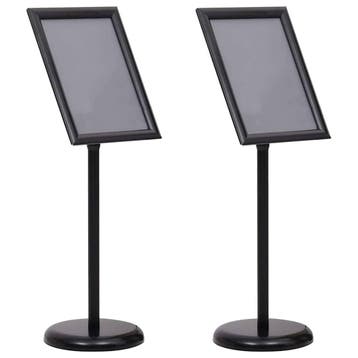 vidaXL Posterstands 2 st Zwart 45 x 32,7 x 108 cm Aluminium, Verzenden