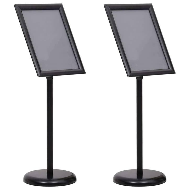 vidaXL Posterstands 2 st Zwart 45 x 32,7 x 108 cm Aluminium, Articles professionnels, Aménagement de Bureau & Magasin | Mobilier de bureau & Aménagement