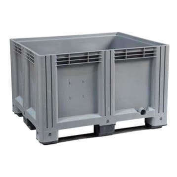 Palletbox kunststof 120x100x76cm gesloten 3-sledes nieuw, Ophalen of Verzenden