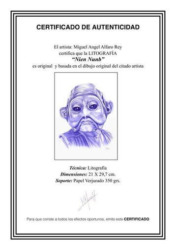Miguel Ángel Alfaro Rey - NIEN NUNB - STAR WARS, Verzamelen, Nieuw
