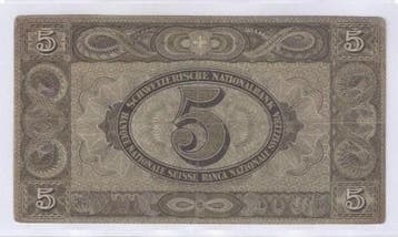 Suisse Schweiz Pick 11 f 5 Franken 01/07/1922 Ss, Verzenden, België