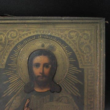 Icoon - Christus Pantokrator - Tempera, Hout