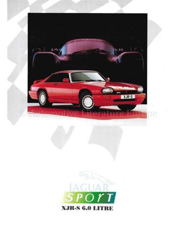 1990 JAGUAR XJR-S 6.0 LITRE BROCHURE ENGELS