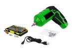 Set van schroef- en boormachine op USB plus grote set bits, Verzenden, Nieuw