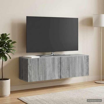 vidaXL Wandmontage TV-kast 98 x 31 x 30 cm Grijs sonoma, Verzenden, Nieuw