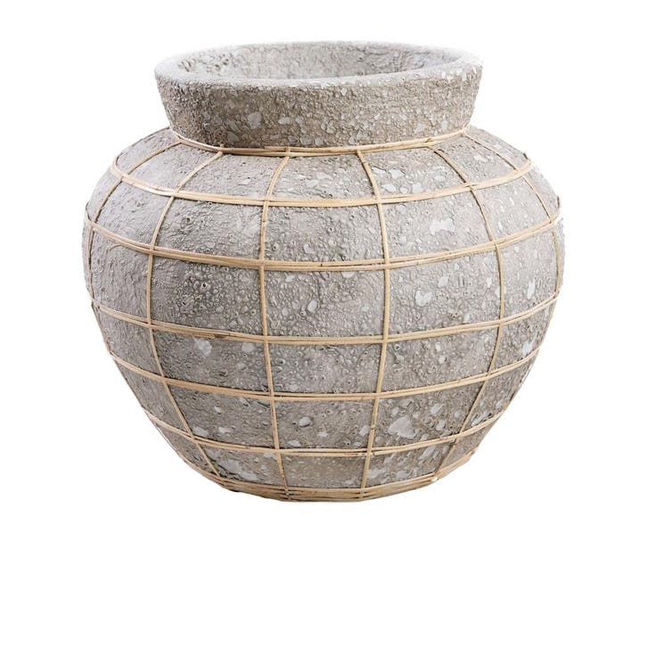 Bazar Bizar De Belly Vaas - Beton Grijs Naturel - L -, Maison & Meubles, Accessoires pour la Maison | Vases, Envoi