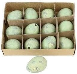 Kwarteleitjes Groen 12 stuks uitgeblazen voor decoratie, Maison & Meubles, Accessoires pour la Maison | Plantes & Fleurs artificielles
