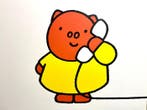 Dick Bruna - Boris Bear on the phone 1980